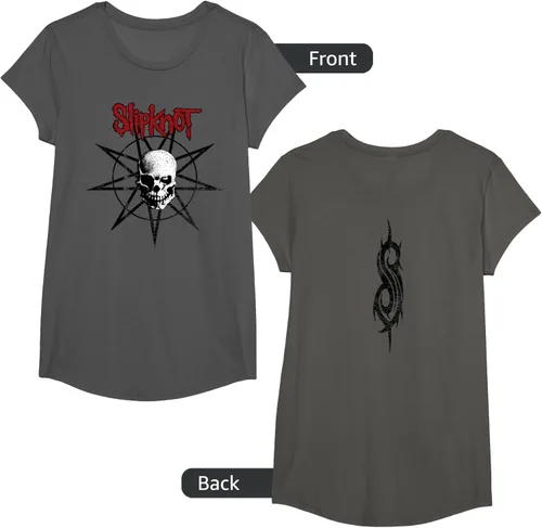 Vista 21 de Slipknot Skull playera Estrella, hombre 2XL, Jaspeado oscuro Asfalto