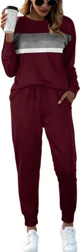Vista 5 de Bofell - Conjuntos de descanso para mujer de dos piezas, trajes de viaje con sudadera, pijamas a la moda
