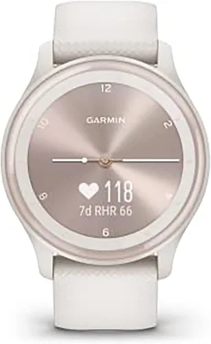 Vista 7 de Garmin G010-N2566-01 Vivomove Sport - Reloj inteligente híbrido de salud y bienestar con pantalla táctil, color marfil, certificado (renovado)