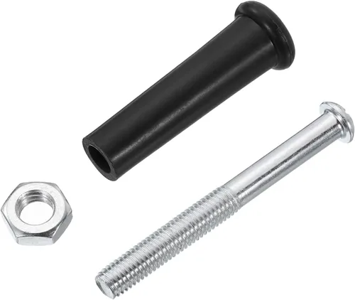 Vista 3 de uxcell Manijas de sujeción con abrazadera Perillas de tornillo Mango M10x15mm Roscado Plástico Metal Manija Giratoria Grip