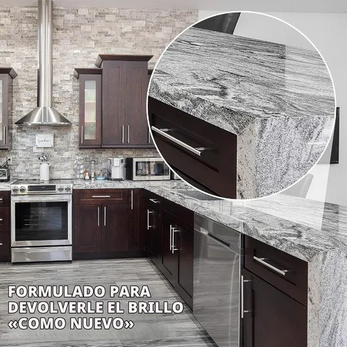 Vista 4 de HOPE'S Perfect - Limpiador y pulidor de encimeras – Spray de limpieza multisuperficie sin rayas – Spray de cocina para granito, cuarzo, mármol