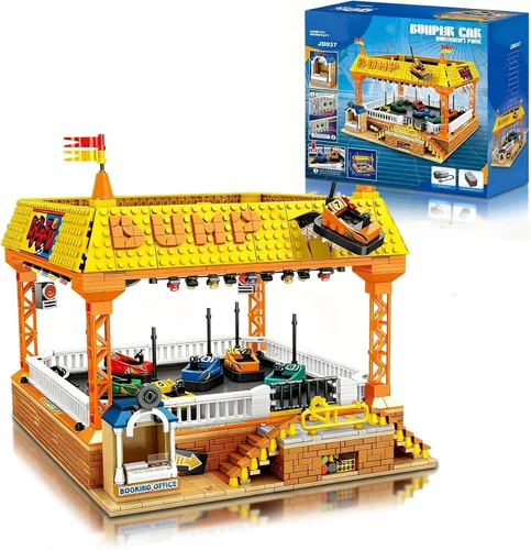 Vista 10 de Sosuy Juego de Construcción de Carrusel, Modelo de Tiovivo Motorizado Eléctrico, Juguete de Parque de Atracciones para Niños, Niñas y Adolescentes