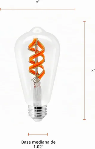 Vista 7 de Sylvania WiFi LED Smart ST19 RGBW - Bombilla de filamento de color y acabado ámbar, 7 W eficiente, para Alexa/Google Assistant, 2000 K, no requiere