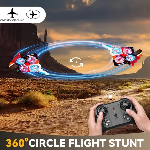 Vista 6 de 4DRC Aviones de control remoto de espuma con cámara 1080P para niños y adultos de 8 a 16 años, aviones RC con luz, control de gravedad, seguimiento