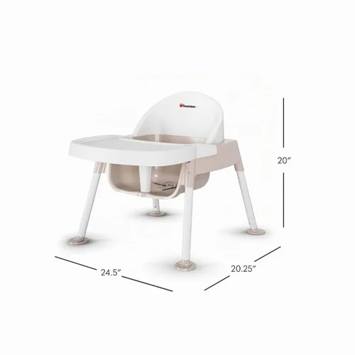 Vista 2 de Foundations Secure Sitter - Silla de alimentación de 7 pulgadas, pies estables "sin punta", arnés ajustable de 3 puntos, bandeja extraíble, fácil