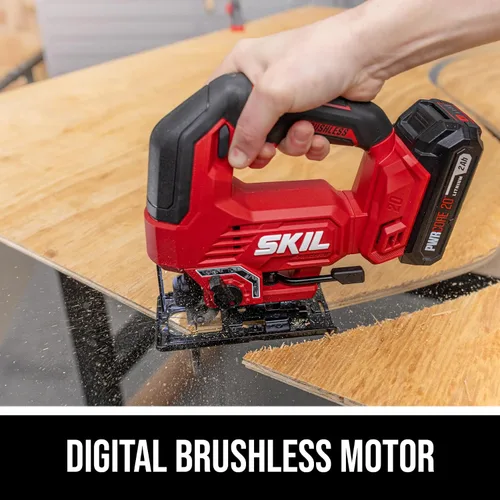 Vista 2 de SKIL PWR CORE - Sierra caladora sin escobillas de 20 V, incluye batería de 2.0 Ah y cargador - JS8290B-10