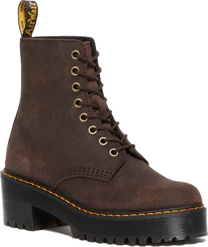 Vista 11 de Dr. Martens Botas con tacón y 8 ojales para mujer, estilo militar