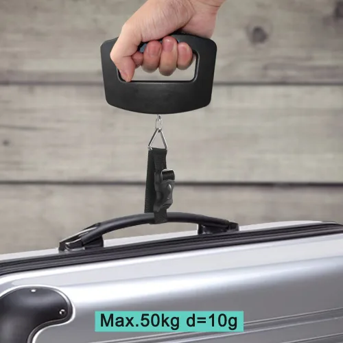 Vista 8 de AFUNTA Báscula de equipaje de 110.2 lbs y 0.35 oz, 2 básculas de equipaje digitales de mano para maletas, báscula digital electrónica para colgar