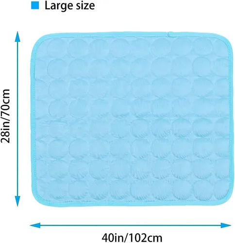 Vista 3 de Tapete refrescante para perros, lavable, de seda helada, para perros, parte inferior impermeable, almohadilla para dormir de verano, manta