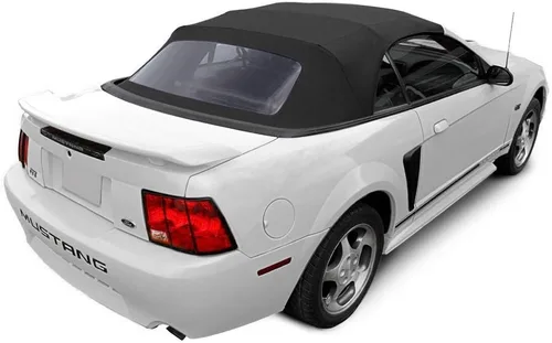 Vista 7 de Capota convertible para automóvil, en tela de lona con ventana de plástico, Negro