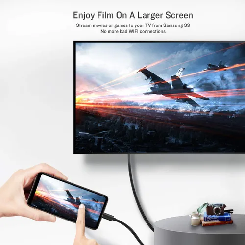 Vista 2 de Cable USB C a HDMI, [4K, alta velocidad], cable USB tipo C a HDMI para oficina en casa, [compatible con Thunderbolt 3/4] para MacBook Pro/Air 2020