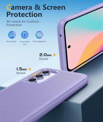 Vista 72 de FNTCASE Funda para iPhone 17 Pro: Fundas delgadas translúcidas de color azul claro compatibles con MagSafe, protección completa de la cámara