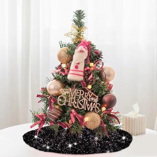 Vista 6 de FOTSHARER Falda de Árbol de Navidad Negra de 21 Pulgadas Falda de Árbol de Lentejuelas de Sirena de Terciopelo Faldas de Árbol de Halloween