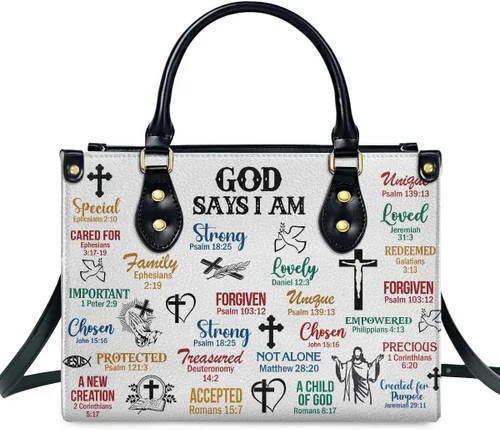Vista 10 de Bolsos de Cuero Jesuspirit para Mujeres - Bolsos de Biblia, Bolso Religioso - Regalos Cristianos para Mujeres - Regalos del Día de la Madre