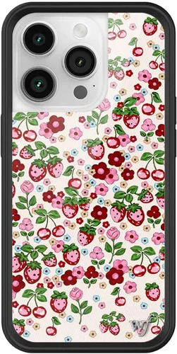 Vista 52 de Wildflower Carcasas – Compatible con iPhone 14 Pro Protector negro parachoques, certificado de prueba de caída de 6.5 pies, propiedad de mujeres