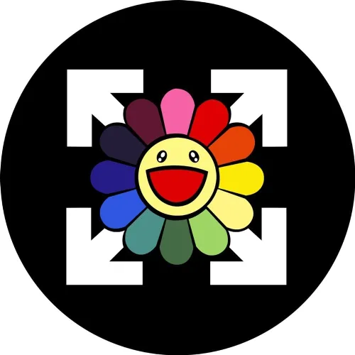 Vista 18 de 100x100cm (40x40 pulgadas) Alfombra de Takashi Murakami con diseño de flores, material suave y duradero para decoración del hogar y uso en la 02
