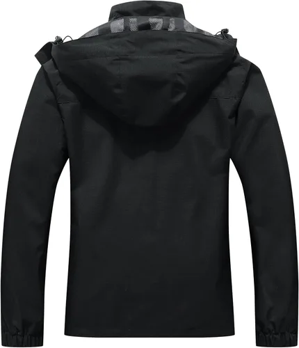 Vista 2 de MOERDENG Chaqueta impermeable para mujer impermeable para exteriores ligera softshell para senderismo viajes