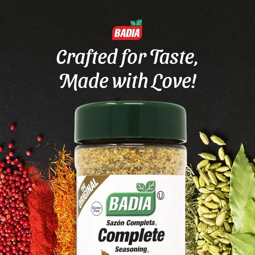 Vista 2 de Badia Condimento completo, 6 onzas – Mezcla de especias multiusos de ajo, cebolla, sal, pimienta, hierbas y especias – Savory Signature Blend