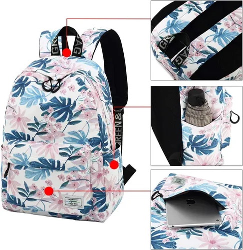 Vista 64 de Mygreen - Mochila escolar con bonitos diseños para niños y niñas, 11.5 x 15.7 x 5.1 pulgadas