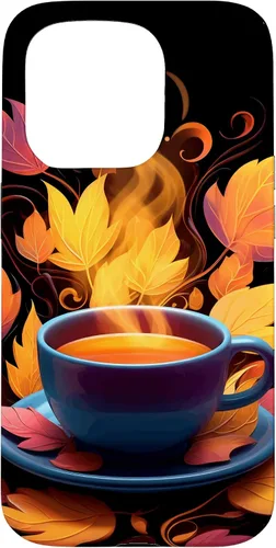 Vista 14 de iPhone 16 Coffee Autumn Leaves Fall Season Caffeine Thanksgiving Case