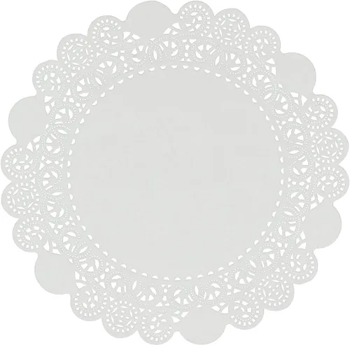 Vista 7 de Tapones de encaje de papel desechables de 4 pulgadas, color blanco, paquete de 1000