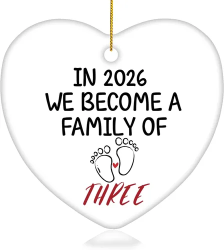 Vista 19 de Adorno de anuncio de embarazo y luego hubo cuatro para abuelos, esposo, familia, abuela, regalos para padres nuevos, regalos para parejas, regalos