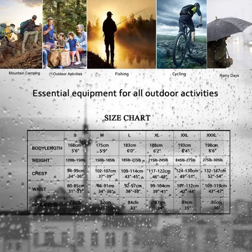 Vista 5 de HAOKAISEN Traje de lluvia para hombres y mujeres, EVA Ultra-Lite impermeable, chaqueta protectora para lluvia con pantalones, ropa de trabajo