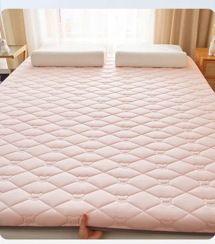Vista 2 de Colchón de futón suave grueso japonés individual plegable portátil antideslizante futón, camping dormitorio piso cama de invitados