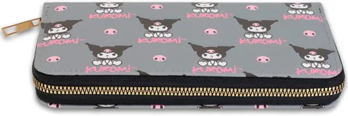 Vista 3 de SANRIO Kuromi - Juego de billetera, con monedero de piel sintética y cartera para teléfono, más bolso con ranuras para organizar tarjetas para mujer