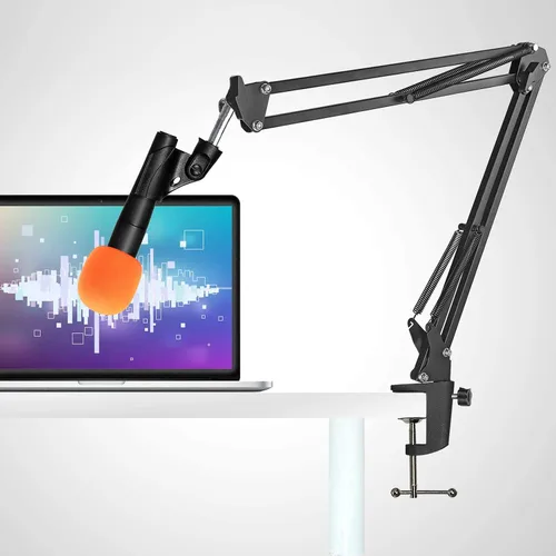 Vista 6 de Parabrisas de micrófono de mano de 6 piezas, filtro de micrófono pop para micrófono de estudio, micrófono de mano Bluetooth y micrófono de mano