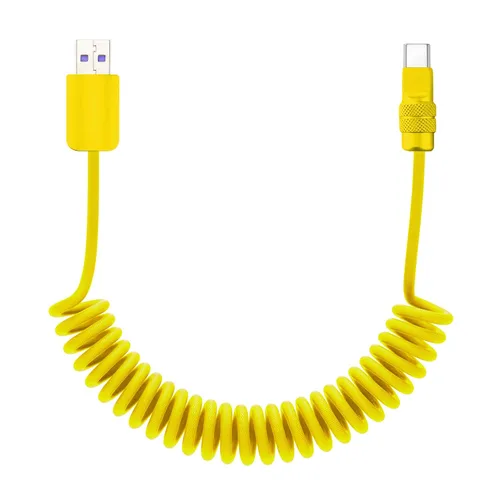 Vista 28 de chubbycable Curly Chubby - Cable de carga rápida USB C en espiral de 240 W, cable de carga retráctil trenzado duradero para automóvil compatible