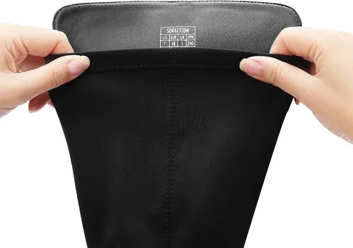 Vista 4 de DREAM PAIRS Botas altas hasta la rodilla para mujer, cómodas botas elásticas con plataforma y punta redonda para mujer