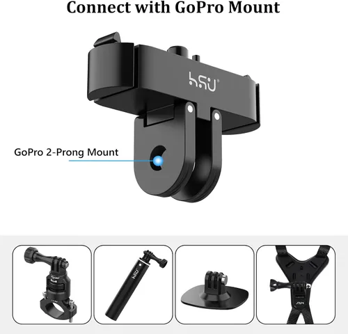 Vista 5 de HSU Soporte magnético para GoPro Hero 13 Negro/Mission 1/Max 2/LIT Hero 1 Paquete