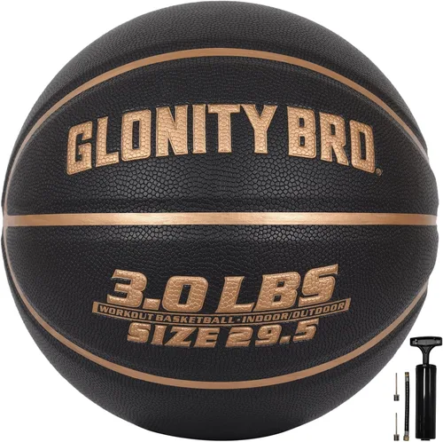 Vista 10 de Baloncesto con peso, color gris, 28.5 pulgadas/29.5 pulgadas, 2.2 libras/3 libras, antideslizante, para exteriores e interiores, para driblar