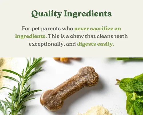 Vista 3 de Earthbones - Masticables dentales para perros de 10 a 20 libras, 30 huesos