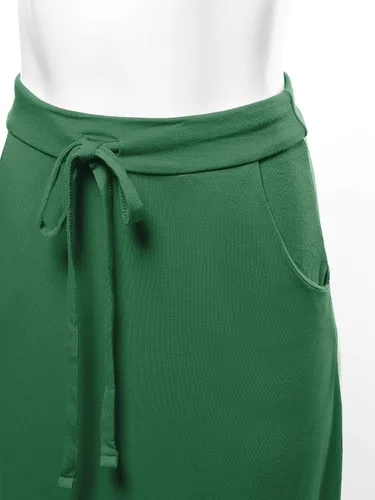 Vista 4 de A2Y - Faldas largas plegables básicas de cintura alta hasta el suelo para mujer