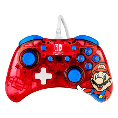 Vista 11 de Rock Candy Wired Gaming Switch Pro Controller - Mario - Red - Official License Nintendo - OLED Lite Compatible, Compact, Durable Travel Controller