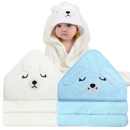 Vista 9 de Toallas de Baño con Capucha para Bebé - Toalla de Baño Premium Ultra Suave Orgánica para Bebé – Toallas Absorbentes e Hipoalergénicas para Bebé Niño