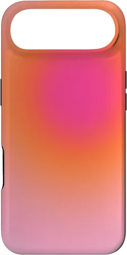 Vista 27 de Funda estética para iPhone 12/12 Pro rosa y naranja con gradiente bonito