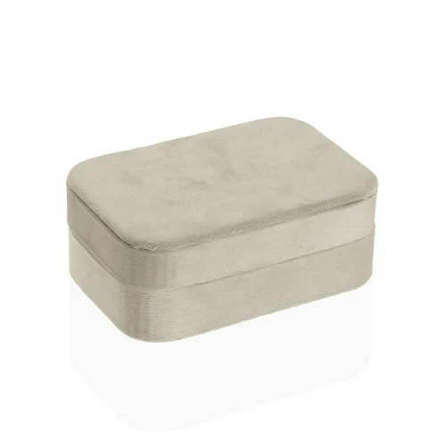 Vista 2 de Caja-Joyero Versa Crema Madera Espejo Madera MDF 10 x 6 x 14,7 cm