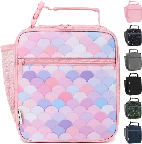 Vista 18 de GYEUKHAM Bolsa de Almuerzo Aislada para Mujeres, Niñas, Adolescentes, Bolsa de Almuerzo para Niños Grande con Aislamiento, Grande, Reutilizable