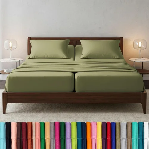 Vista 63 de Elegant Comfort - Juego de sábanas de microfibra de 1500 hilos de calidad hotelera prémium de 4 piezas - Resistente a arrugas, sábana bajera