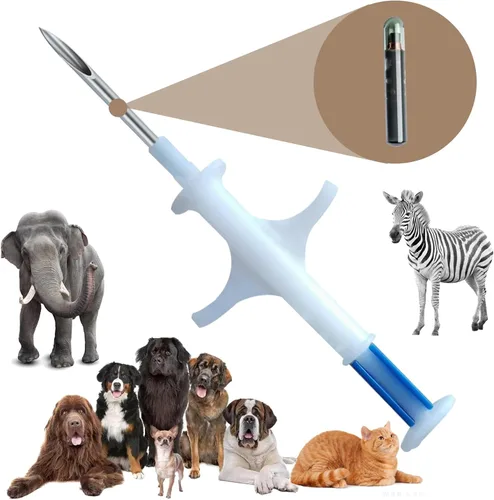 Vista 6 de ISO - Microchips de identificación para mascotas, paquete de 20 unidades, mini pequeños de 0.049 x 0.276 in, uso para animales pequeños, cachorros