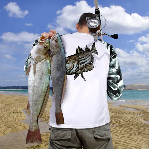 Vista 14 de Palmyth - Camiseta de pesca para hombre, con manga larga, protección solar ultravioleta FPU 50+, con bolsillo