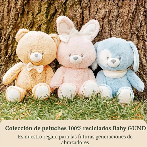 Vista 8 de GUND Baby Peluche de Conejo Sostenible, Animal de Peluche Hecho de Materiales Reciclados, Regalo para Bebés y Recién Nacidos, Rosa/Crema, 13