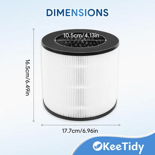 Vista 6 de Filtros de repuesto True HEPA para purificador de aire MA 14/14W/14B, filtros H13 True HEPA y carbón activado, prefiltros 3 en 1, paquete de 2