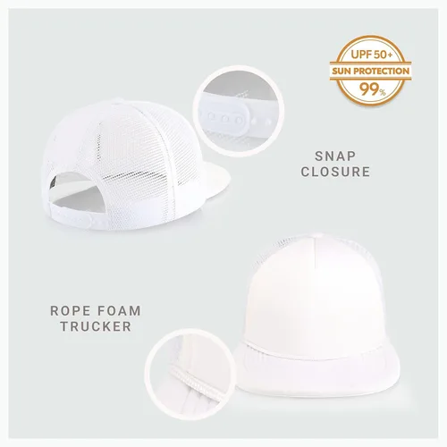 Vista 2 de CHOK.LIDS Flat Bill - Gorra de béisbol de malla de ala plana para hombres y mujeres, ajustable, con cierre a presión