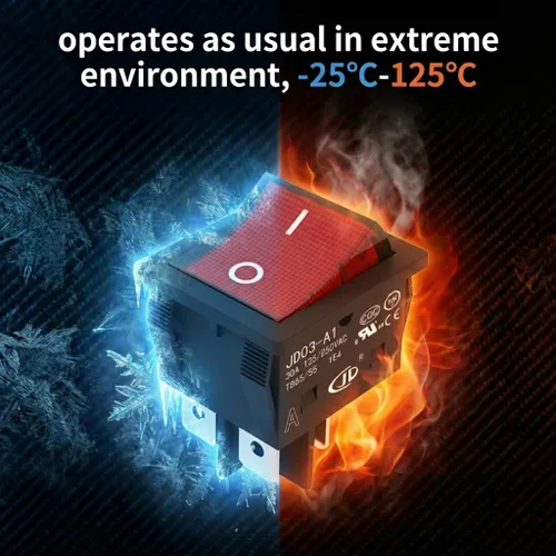 Vista 4 de lcocove JD 2 unids 30A Interruptor de alimentación 12V/24V/36V KCD4 DC Interruptor basculante de barco Interruptor de encendido/apagado 4Pins