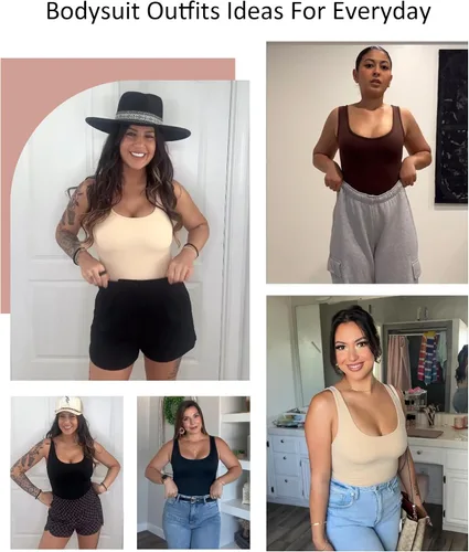 Vista 2 de FeelinGirl Body moldeador para mujer con control de abdomen, sin costuras, body de compresión para la vida diaria
