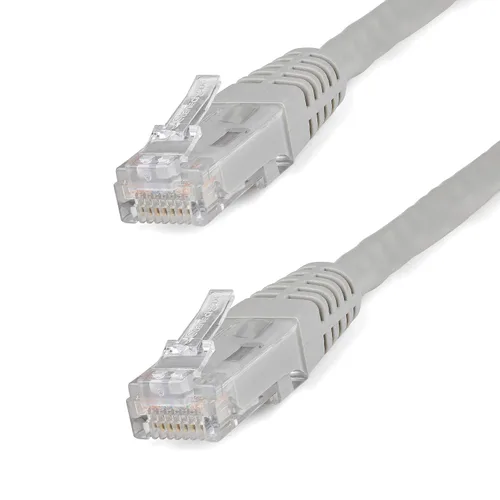Vista 24 de StarTech. com Cable Ethernet CAT6 de 1 pie – Cable Ethernet CAT 6 Gigabit negro -650MHz 100W PoE++ RJ45 UTP moldeado Categoría 6 Network/Patch Cord